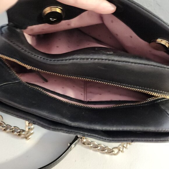 Euc Kate Spade Carey Black Leather Shoulder Bag Purse - Picture 15 of 17